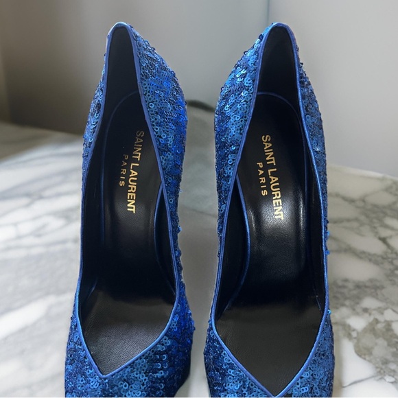 SAINT LAURENT SEQUINED PUMPS NWT, Reasonable offers welcome - Picture 4 of 12